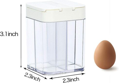 2 عبوة 4 في 1 ملح بلاستيكي وفلفل - 8 موزع توابل فارغ مع فتحات قابلة للتعديل، علب توابل شفافة للسفر والتوابل لبرطمانات التخييم والمنزل والمطاعم والمطبخ والطبخ وشرائح الشواء in Kuwait