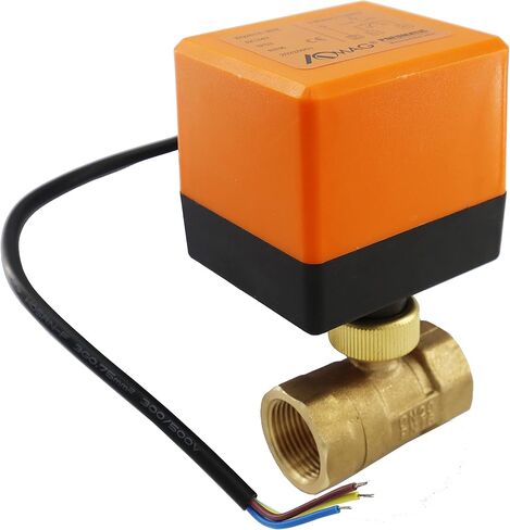 Motorized Ball Valve 3 Wires Brass 12-24V DC Electric Ball Valve 3/4" NPT 2 Control in Kuwait