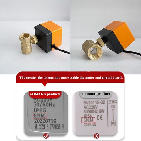 Motorized Ball Valve 3 Wires Brass 12-24V DC Electric Ball Valve 3/4" NPT 2 Control in Kuwait