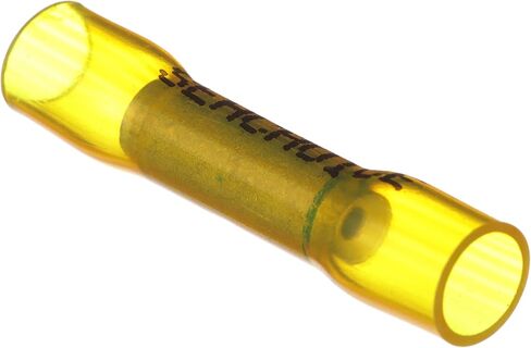 Seachoice Step Down 3-to-1 Heat Shrink Butt Connector, Marine Grade Heat-Shrinkable Butt Splices, Yellow, Pack of 10, 16-14 to 12-10 Wire Range in Saudi Arabia