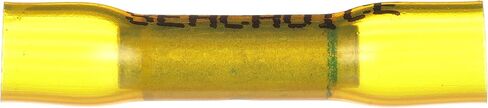 Seachoice Step Down 3-to-1 Heat Shrink Butt Connector, Marine Grade Heat-Shrinkable Butt Splices, Yellow, Pack of 10, 16-14 to 12-10 Wire Range in Saudi Arabia