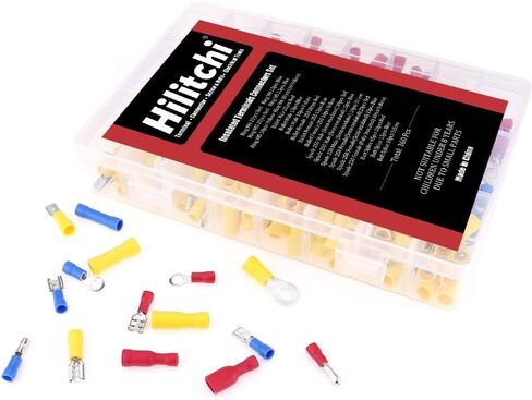 Hilitchi 360 Pcs Assorted Insulated Electrical Electrical Wire Terminals Crimp Connectors Spade Set in Saudi Arabia