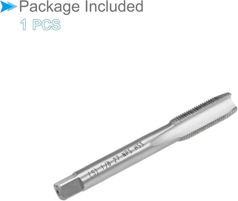 صنابير طحن خيط CoCud، 1/8-27 NPS Thread H2، آلة فولاذية عالية السرعة 3 أداة لولبية لولبية مستقيمة - (التطبيقات: لآلة الحفر)، قطعة واحدة in Kuwait