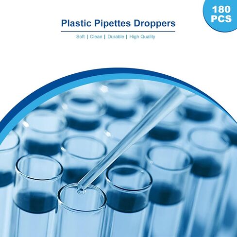 ماصات نقل LOKIPA، 180 قطعة ماصات قطارة للاستعمال مرة واحدة، ماصة 3 مل للاستخدام اليومي في مختبر العلوم in Kuwait