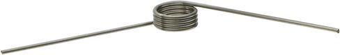Music Wire Torsion Spring, Left Hand Wind Direction, 120° Deflection, 0.371" OD, 0.032" Wire Size, 1" Leg Length, 0.25" Mandrel Size, 0.213" Min. Axial Space (Pack of 10) in Kuwait