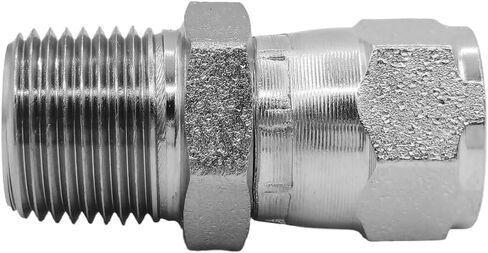BEITERSTOE (2-PACK) 6505-06-06 Hydraulic Hose Adapter Fitting 3/8" Male (3/8-18 NPTF) × 3/8" Female JIC 37° Swivel (9/16-18 UNF) Straight Pipe Joints Connector Carbon Steel in Saudi Arabia