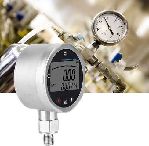 مقياس الضغط الهيدروليكي الرقمي، 3.15 مقياس ضغط من الفولاذ المقاوم للصدأ 10000PSI 400BAR جهاز قياس الضغط الهيدروليكي مع موصل G1/4 in Kuwait
