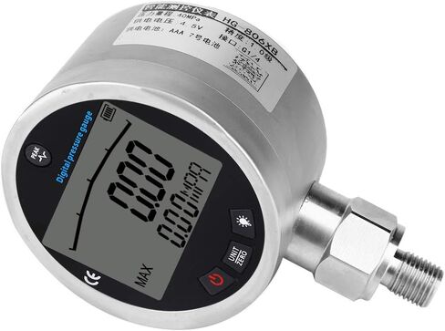 مقياس الضغط الهيدروليكي الرقمي، 3.15 مقياس ضغط من الفولاذ المقاوم للصدأ 10000PSI 400BAR جهاز قياس الضغط الهيدروليكي مع موصل G1/4 in Kuwait