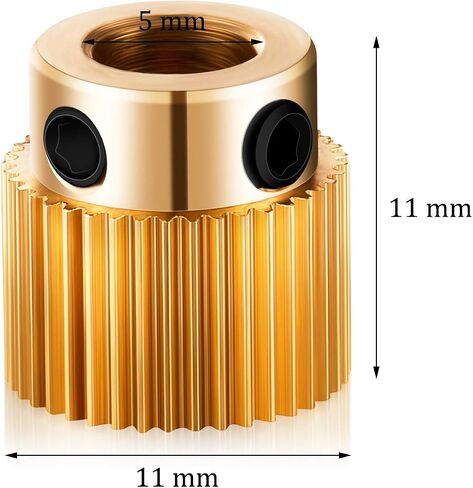 Extruder Wheel 3D Printer Parts Drive 40 Teeth Gear Brass Extruder Wheel Gear Compatible with CR-10, CR-10S, S4, S5, Ender 3, Ender 3 Pro (10) in Saudi Arabia