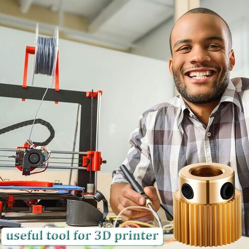 Extruder Wheel 3D Printer Parts Drive 40 Teeth Gear Brass Extruder Wheel Gear Compatible with CR-10, CR-10S, S4, S5, Ender 3, Ender 3 Pro (10) in Saudi Arabia