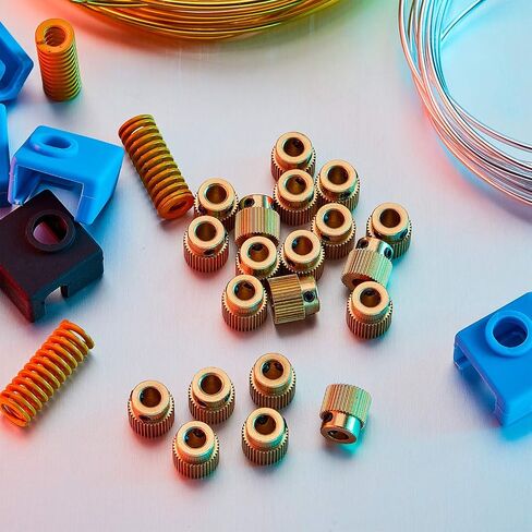 Extruder Wheel 3D Printer Parts Drive 40 Teeth Gear Brass Extruder Wheel Gear Compatible with CR-10, CR-10S, S4, S5, Ender 3, Ender 3 Pro (10) in Saudi Arabia
