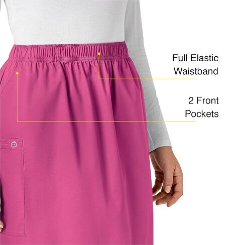 WonderWink Women's Wonderwork Pull-on Cargo Scrub Skirt in Saudi Arabia