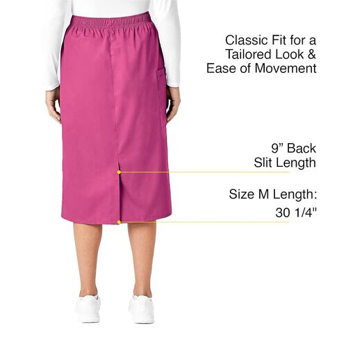 WonderWink Women's Wonderwork Pull-on Cargo Scrub Skirt in Saudi Arabia