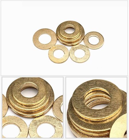 Guard4U 340Pcs 11-Size Brass Flat Washer Assortment Set- M2 M2.5 M3 M4 M5 M6 M8 M10 M12 M14 M16 in Saudi Arabia