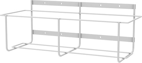 حامل إبريق مثبت على الحائط c2M متضمن مع أجهزة حامل إبريق سعة 3 جالون | إطار ودعامة فولاذية شديدة التحمل مصنوعة في الولايات المتحدة الأمريكية | رف تخزين لليدين والصابون والمنظفات والجراج بزجاجة مستديرة | مسحوق المغلفة الأبيض in Kuwait