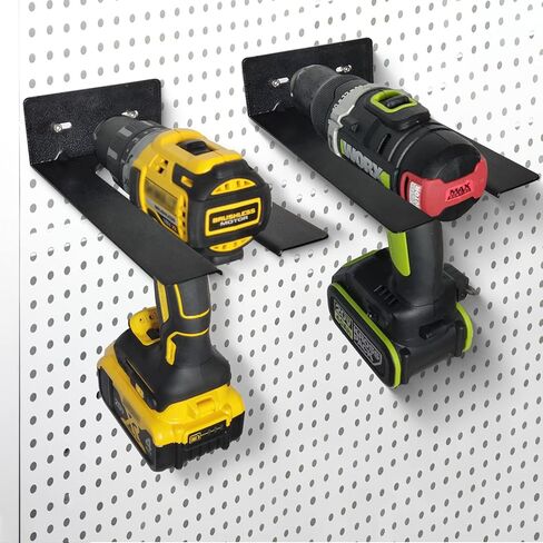 YAMTO 2 جهاز كمبيوتر شخصى الثقيلة المعادن الصلب أداة السلطة المنظمين، سهولة الوصول إلى المثقاب الكهربائي حامل رف جدار جبل، المنزل المرآب جدار ورشة عمل التخزين لالمثقاب اللاسلكي / اليد، وجعل أداتك البقاء في مكانها in Kuwait