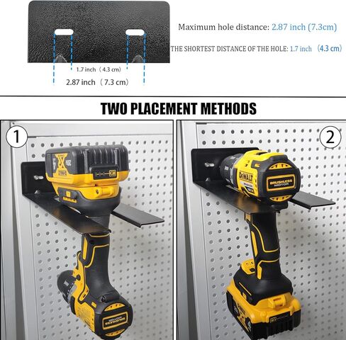 YAMTO 2 جهاز كمبيوتر شخصى الثقيلة المعادن الصلب أداة السلطة المنظمين، سهولة الوصول إلى المثقاب الكهربائي حامل رف جدار جبل، المنزل المرآب جدار ورشة عمل التخزين لالمثقاب اللاسلكي / اليد، وجعل أداتك البقاء في مكانها in Kuwait