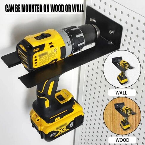 YAMTO 2 جهاز كمبيوتر شخصى الثقيلة المعادن الصلب أداة السلطة المنظمين، سهولة الوصول إلى المثقاب الكهربائي حامل رف جدار جبل، المنزل المرآب جدار ورشة عمل التخزين لالمثقاب اللاسلكي / اليد، وجعل أداتك البقاء في مكانها in Kuwait