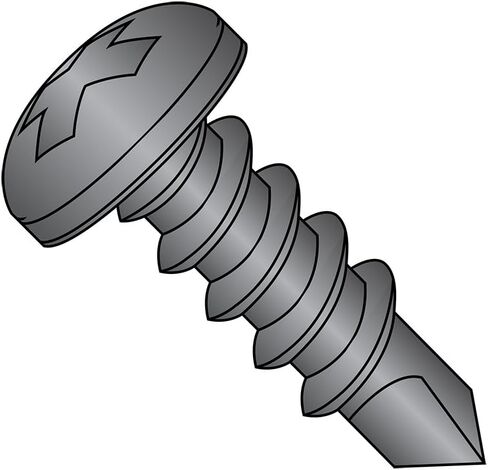 برغي self-drilling من الفولاذ المقاوم للصدأ ، باللون الأسود ، لمسة نهائية من الأوكسيد Pan الرأس ، نقطة مثقب فيليبس Drive, # 2, # 8 – 18 خيط مقاس ، 3/4 " الطول (حزمة مكونة من 100) in Kuwait