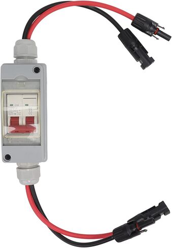 Circuit Breaker Solar Panels 30 Amp Solar Disconnect Switch, MCB 2P DC 500V 32A Disconnect Switch with IP65 Waterproof Distribution Box, Outdoor Miniature Breaker Box (with Cable and PV Connector) in Saudi Arabia