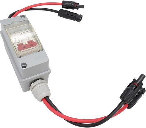 Circuit Breaker Solar Panels 30 Amp Solar Disconnect Switch, MCB 2P DC 500V 32A Disconnect Switch with IP65 Waterproof Distribution Box, Outdoor Miniature Breaker Box (with Cable and PV Connector) in Saudi Arabia