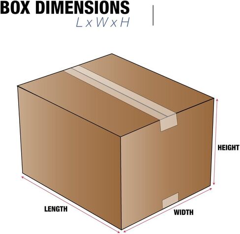 TAPE LOGIC 28x16x10 صناديق مموجة، كبيرة، 28 طولًا × 16 عرضًا × 10 ارتفاعًا، عبوة من 20 قطعة | الشحن، التعبئة والتغليف، النقل، صندوق تخزين للمنزل أو العمل، صناديق بالجملة قوية in Kuwait