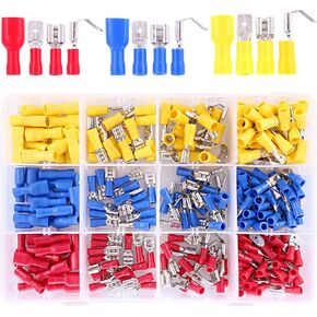 Hilitchi 255Pcs 22-16/16-14/12-10AWG Fully Insulated Female/Male Spade Quick Wire Crimp Terminals Connectors Kit in Saudi Arabia