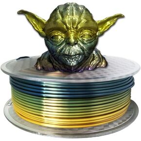 2.85mm Silk Rainbow PLA Filament Multicolor PLA 3D Printer Filamentt 1KG Multi Color 3D Printing Material Gradually Canging Color PLA Rainbow Mulitcolor Metallic Color Gradient 3.0 mm Filament CC3D in Saudi Arabia