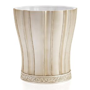 Creative Scents Bathroom Trash Can - Decorative Bathroom Wastebasket - Durable Beige Waste Bin - Space Friendly Waste Basket for Bathroom, Bedroom, Powder Room Or Living Room Decor (Victoria) in Saudi Arabia
