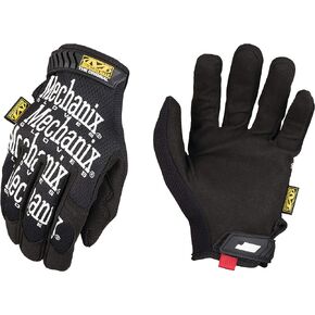 Mechanix Wear: قفاز العمل الأصلي مع ملاءمة آمنة، قفازات أداء من الجلد الصناعي للاستخدام متعدد الأغراض، قفازات أمان متينة تعمل باللمس للرجال (أسود، كبير)