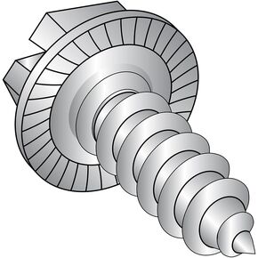 برغي معدني 18-8 من الفولاذ المقاوم للصدأ، لمسة نهائية سادة، رأس هكس قابل للغسل، مفتاح مشقوق من نوع AB، 10-16 خيط، طول 3/8 بوصة (عبوة من 50) in Kuwait