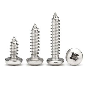 100 قطعة فيليبس عموم رئيس مسامير الخشب #10x3/4 "304 الفولاذ المقاوم للصدأ عموم رئيس الصفائح المعدنية مسامير مسامير التنصت على الذات in Kuwait