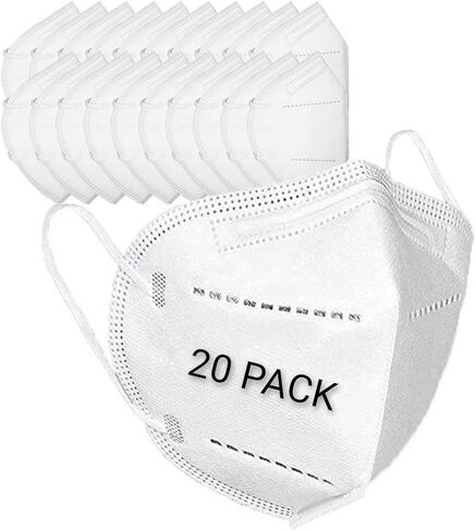 قناع وجه بحلقة اذن للاستعمال مرة واحدة، حماية الابعاد PM2.5، المقاس: M، مناسب للحماية اليومية (20 قطعة) in Kuwait