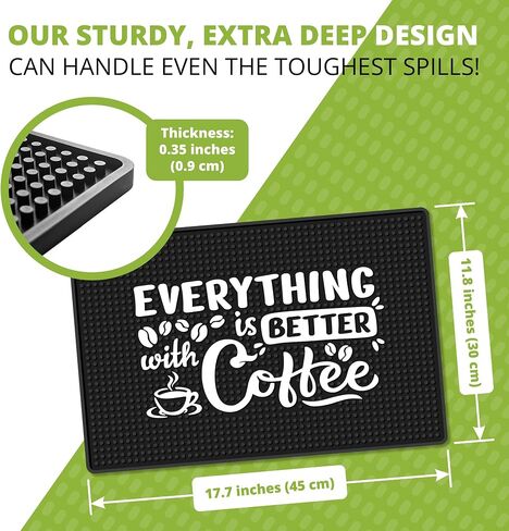 Premium Bar Mat - It's 5 O'Clock Somewhere 18x12 Inches Rubber Mat for Home Bar - Entertaining & Vibrant Countertop Mat - Durable Drying Mat for Kitchen in Saudi Arabia