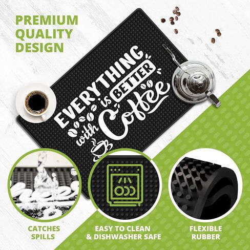 Premium Bar Mat - It's 5 O'Clock Somewhere 18x12 Inches Rubber Mat for Home Bar - Entertaining & Vibrant Countertop Mat - Durable Drying Mat for Kitchen in Saudi Arabia