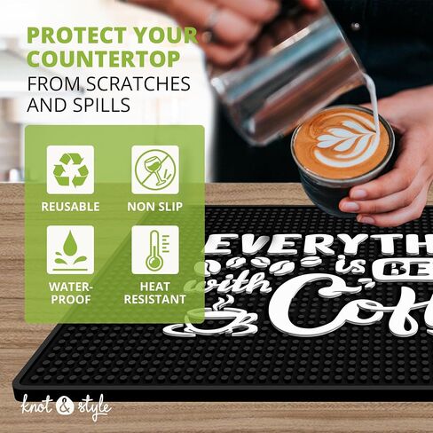 Premium Bar Mat - It's 5 O'Clock Somewhere 18x12 Inches Rubber Mat for Home Bar - Entertaining & Vibrant Countertop Mat - Durable Drying Mat for Kitchen in Saudi Arabia