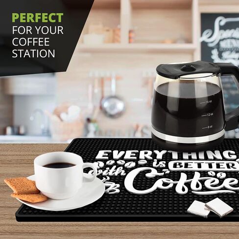 Premium Bar Mat - It's 5 O'Clock Somewhere 18x12 Inches Rubber Mat for Home Bar - Entertaining & Vibrant Countertop Mat - Durable Drying Mat for Kitchen in Saudi Arabia