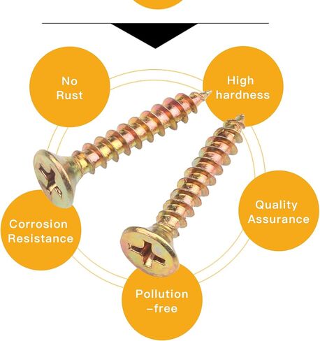 مجموعة متنوعة من 250 قطعة من براغي اللوح، ومسامير الحوائط الجافة فيليبس، ومسامير خشبية ذات رأس مسطح غاطس، ومسامير خشبية ذات رأس بوق ذات خيط خشن للخشب الجاف in Kuwait