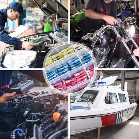 300 قطعة من موصلات الانكماش الحراري - موصلات الانكماش الحراري من سوبوبي وموصلات الرصاص - موصلات أسلاك ذكر أنثى وأطراف كهربائية مجعدة in Kuwait