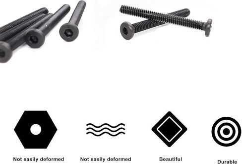 cSeao 10 قطعة أسود 5/16-18 × 1-1/2 بوصة براغي غطاء المقبس مسامير رأس ألين مع مفتاح سداسي واحد in Kuwait