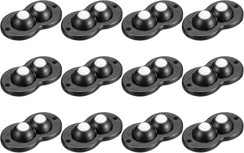 uxcell 4Pcs Self Adhesive Caster Wheels, Mini Swivel Sticky Universal Pulley for Bin Bottom, Trash Can, Storage Box (White) in Saudi Arabia