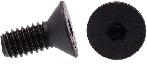 براغي رأس مسطح من Prime-Line 9174170، Hex (Allen) Drive, 5/16 في 18 X 3/4 بوصة، صلب مطلي بالأوكسيد الأسود، 25 عبوة in Kuwait