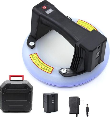 ZFULVO الكهربائية فراغ شفط كأس رافع، 8 في الثقيلة شفط كأس الصناعية فراغ شفط رافع للزجاج والجرانيت والبلاط والمعادن والزجاج الأمامي شفط كأس مقابض أداة 350 رطل الحمولة in Kuwait