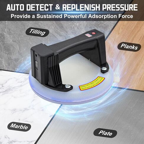 ZFULVO الكهربائية فراغ شفط كأس رافع، 8 في الثقيلة شفط كأس الصناعية فراغ شفط رافع للزجاج والجرانيت والبلاط والمعادن والزجاج الأمامي شفط كأس مقابض أداة 350 رطل الحمولة in Kuwait