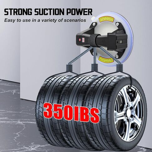 ZFULVO الكهربائية فراغ شفط كأس رافع، 8 في الثقيلة شفط كأس الصناعية فراغ شفط رافع للزجاج والجرانيت والبلاط والمعادن والزجاج الأمامي شفط كأس مقابض أداة 350 رطل الحمولة in Kuwait