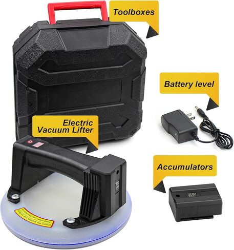 ZFULVO الكهربائية فراغ شفط كأس رافع، 8 في الثقيلة شفط كأس الصناعية فراغ شفط رافع للزجاج والجرانيت والبلاط والمعادن والزجاج الأمامي شفط كأس مقابض أداة 350 رطل الحمولة in Kuwait