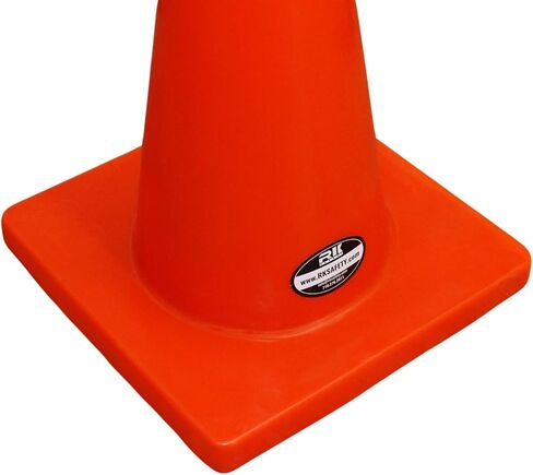 مخاريط PVC للسلامة المرورية مقاس 28 بوصة RK مع أطواق عاكسة مقاس 6 بوصة + 4 بوصة، قاعدة برتقالية (6 مخاريط) in Kuwait