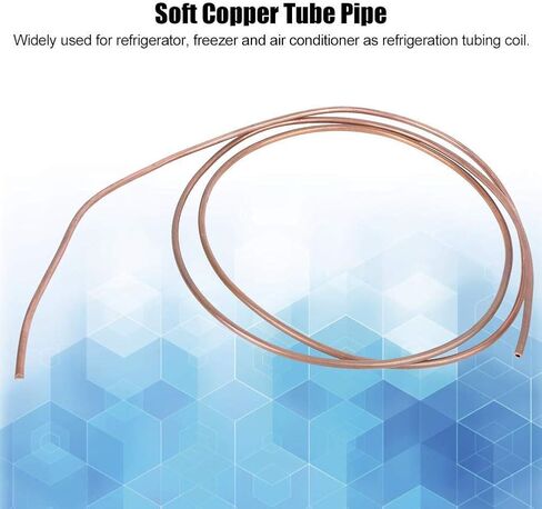Copper Tubing, 5mm OD x 3mm ID x 6.56Ft Refrigeration Pipe, Soft Coil Copper Tubing for Air Conditioner ( C1100 T2 ) in Saudi Arabia