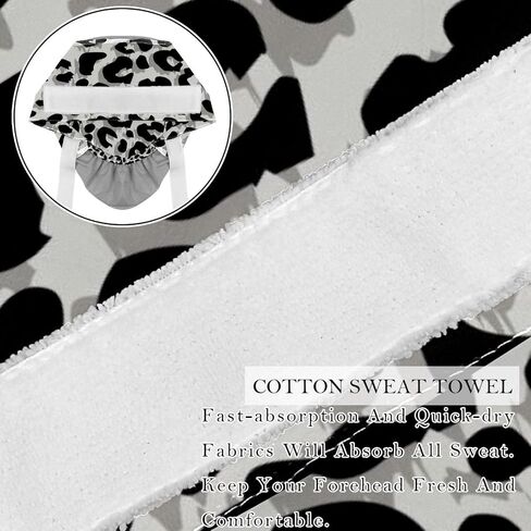 Unisex 2 Psc Scrub Cap with Buttons Sweatband Hats Surgical Caps for Women Men, Purple Pink Black Leopard Pattern in Saudi Arabia