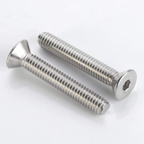 1/4-20 x 1/2", 5/8", 3/4", 7/8", 1" Flat Head Socket Cap Screws, Allen Socket Drive, Stainless Steel 18-8 (304), Bright Finish, Fully Threaded, 50 PCS in Saudi Arabia